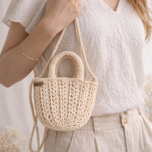 Hartopia Lunelle El Örgüsü Mini Omuz & El Çantası – Renk Seçenekli