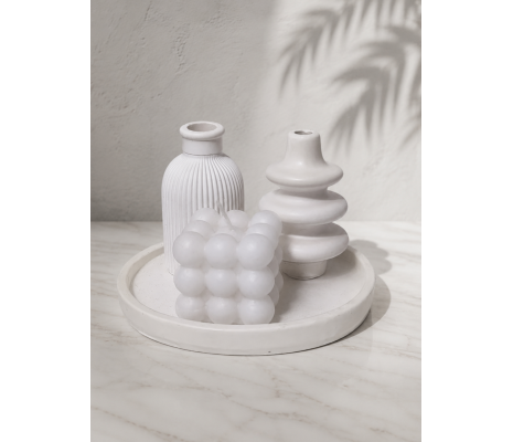 Hartopia Bubble Cube Dekoratif Mum & Minimal Dekor Seti