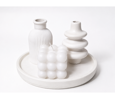 Hartopia Bubble Cube Dekoratif Mum & Minimal Dekor Seti