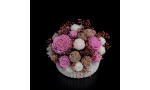 Hartopia Floral Harmony Pembe Çiçek Formlu Dekoratif Mum Aranjmanı - %100 Doğal Soya Wax El Yapımı Mum