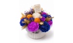 Hartopia Floral Harmony Mor Esinti Hartopia Floral Harmony Mor Esinti Flüt Saksı Serisi Dekoratif Mum Buketi