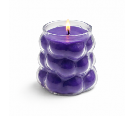 Hartopia Lavender Bubble Dekoratif Cam Mum – Mor