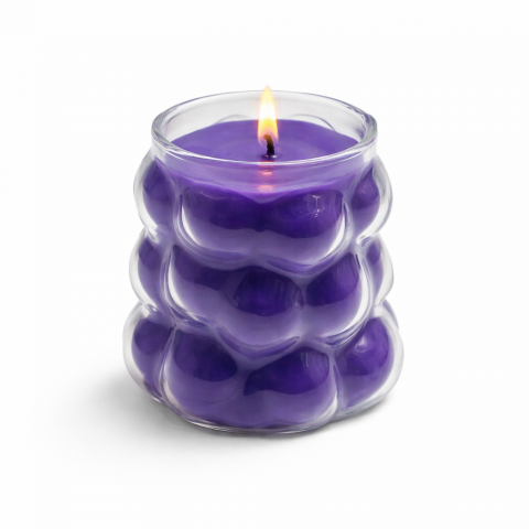 hartopia-lavender-bubble-dekoratif-cam-mum-mor.webp Hartopia Lavender Bubble Dekoratif Cam Mum Mor Bubble Tasarım El Yapımı Soya Mum